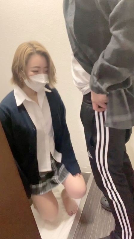 Uniformed Gal Blowjob at Entrance, Hardcore Warehouse Sex Uncensored