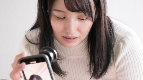 No-Bra Knit Top Vertical Shot with Amateur Model Nazuna